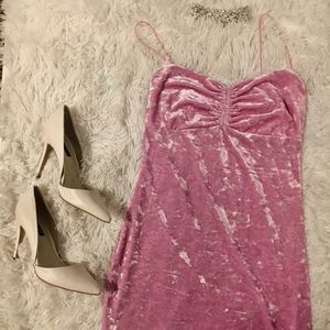 Pink Velvet Dress
